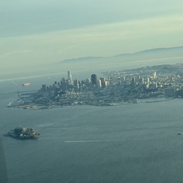 Aerial view of San Francisco and the bay